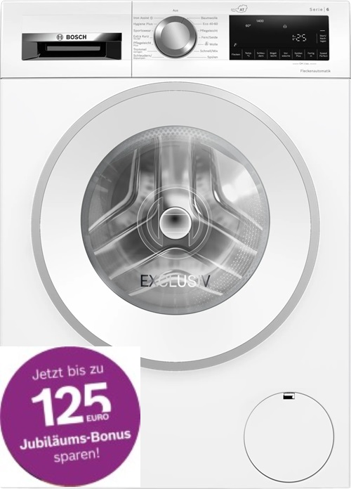 Waschmaschine Bosch WGG244Z7AT, 9kg, 1400 U/min, 5 Jahre Garantie, € 125,- Cashback